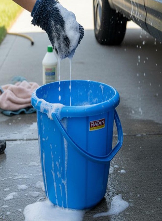 RATAN PLASTICWARE دلو بلاستيكي موفر للغاية من راتان بلاستيكوير، سعة 5 لترات، للاستخدام المنزلي والمطبخ - أزرق (عبوة من قطعة واحدة) | دلو متعدد الأغراض وخفيف الوزن للاستخدام المنزلي والحمام والتنظيف - Image 5